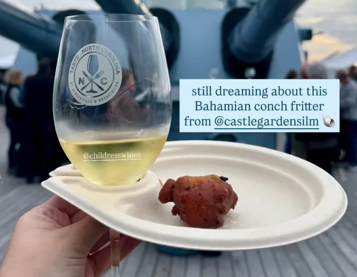 Chef Dex Brown representing Castle Gardens ILM at a waterfront event